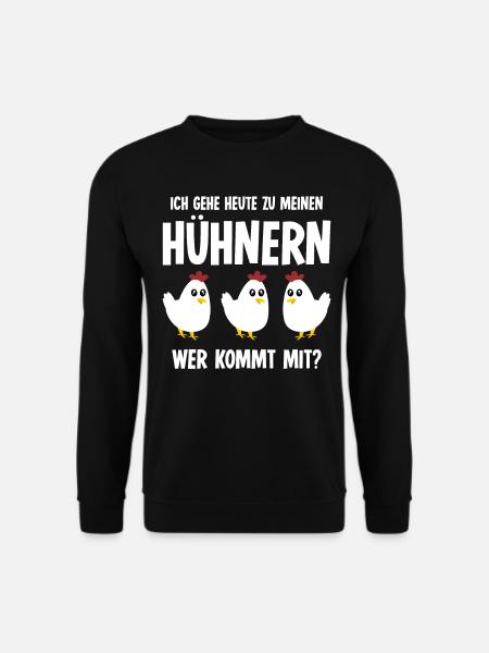 Hühner Hühnerzucht Hühnerstall Hahn Huhn - Unisex Pullover - Schwarz