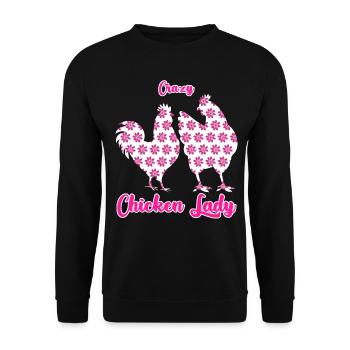 Chicken Chicken Breeding Chicken coop Chicken - Unisex Sweatshirt - black - Front - Alina (178cm) & Michal (187cm)