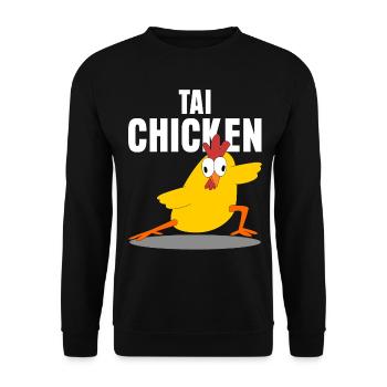 Poulets Poulet Éleveur Tai Poulet - Sweat-shirt Unisexe - noir - Devant - Alina (178cm) & Michal (187cm)
