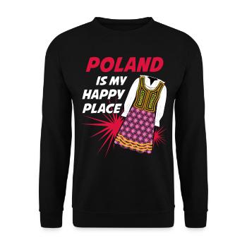 Pologne Pole Costume Polonais - Sweat-shirt Unisexe - noir - Devant - Alina (178cm) & Michal (187cm)