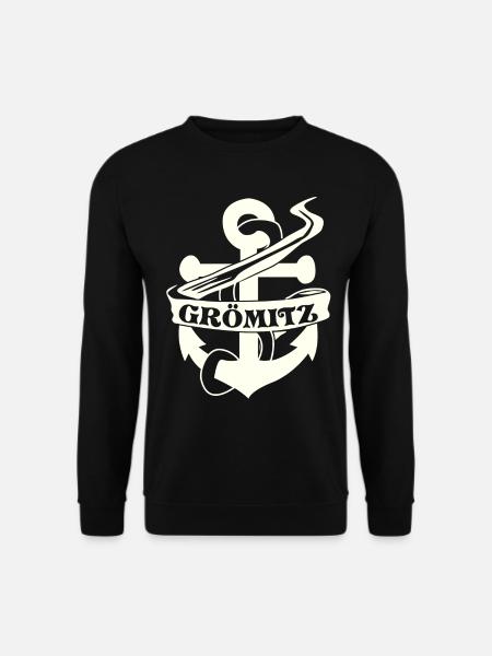 Grömitz Anker - Unisex Pullover - Schwarz
