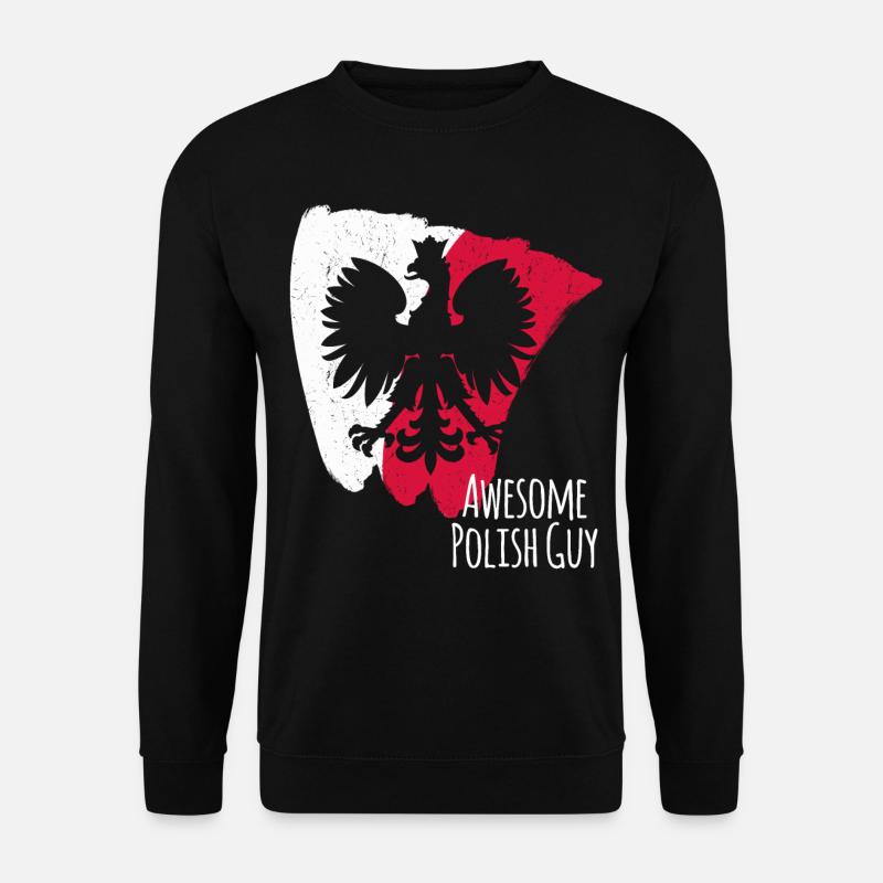 Poland Pole Flag Polish - Unisex Sweatshirt - black