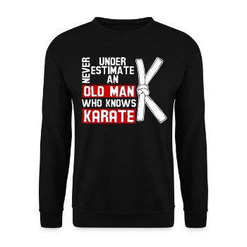 Karate Sport Martial Arts - Unisex Sweatshirt - black - Front - Alina (178cm) & Michal (187cm)