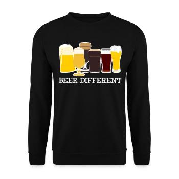 Beer Beer Different Beer Brewers - Unisex Sweatshirt - black - Front - Alina (178cm) & Michal (187cm)