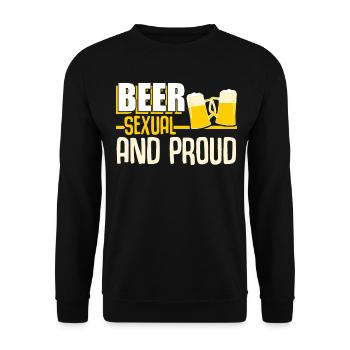Bier lustig Braumeister Bierbrauer - Unisex Pullover - Schwarz - Vorne - Alina (178cm) & Michal (187cm)