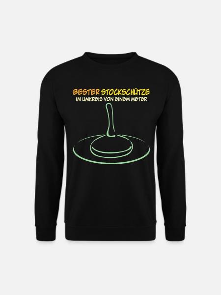 Eisstock Stockschießen Stockschütze - Unisex Pullover - Schwarz