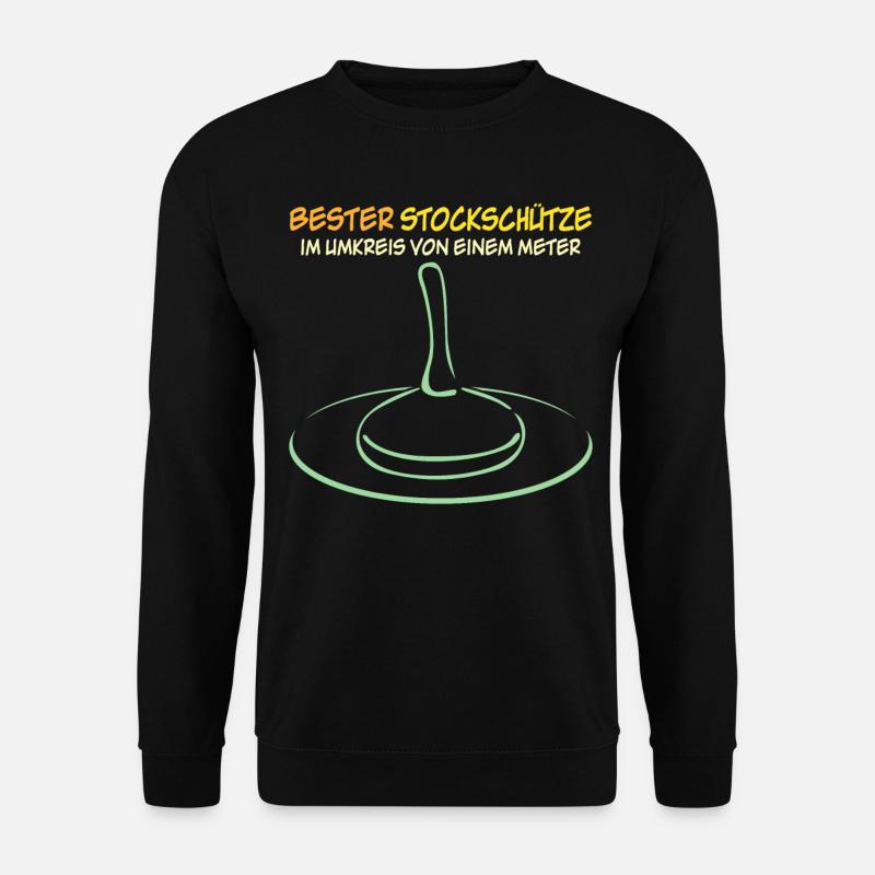 Eisstock Stockschießen Stockschütze - Unisex Pullover - Schwarz