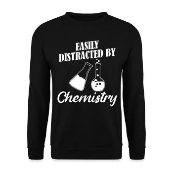 Chimiste Assistant de laboratoire chimique Technicien chimique Chimie - Sweat-shirt Unisexe - noir - Devant - Alina (178cm) & Michal (187cm)