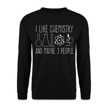 Chemical Technician Chemical Chemical Laboratory Assistant Chemist - Unisex Sweatshirt - black - Front - Alina (178cm) & Michal (187cm)