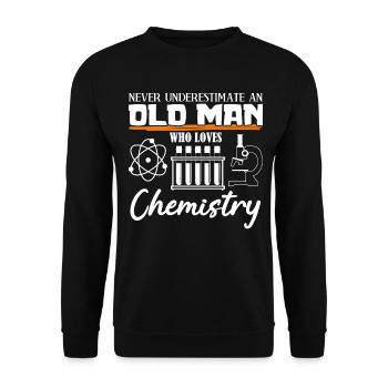 Technicien chimiste Chimiste Chimie Assistant de laboratoire chimique - Sweat-shirt Unisexe - noir - Devant - Alina (178cm) & Michal (187cm)