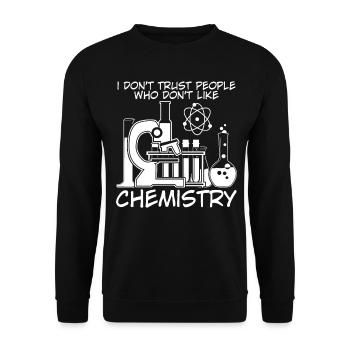 Chemist Chemical Chemical Chemical Laboratory Assistant - Unisex Sweatshirt - black - Front - Alina (178cm) & Michal (187cm)