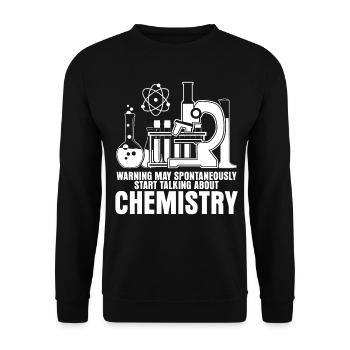 Chemiker Chemie Spruch Chemikant - Unisex Pullover - Schwarz - Vorne - Alina (178cm) & Michal (187cm)
