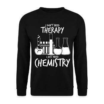 Chemist Chemistry Laboratory Chemical Technician - Unisex Sweatshirt - black - Front - Alina (178cm) & Michal (187cm)
