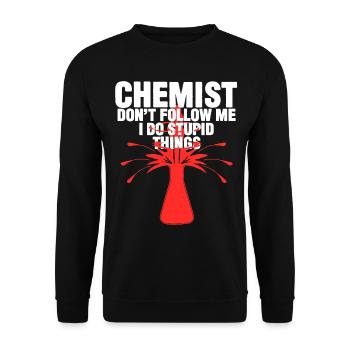 Chimiste Chemie Witz Chemikant - Sweat-shirt Unisexe - noir - Devant - Alina (178cm) & Michal (187cm)
