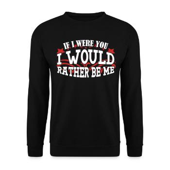 Sarcasm wit with irony - Unisex Sweatshirt - black - Front - Alina (178cm) & Michal (187cm)