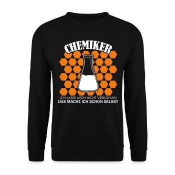 Chemist Witz Chemistry Chemical technician - Unisex Sweatshirt - black - Front - Alina (178cm) & Michal (187cm)