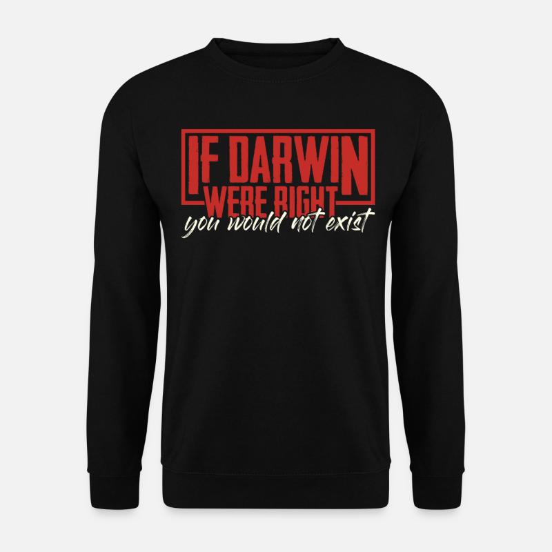 Sarcasm Darwinism Wit with Irony - Unisex Sweatshirt - black