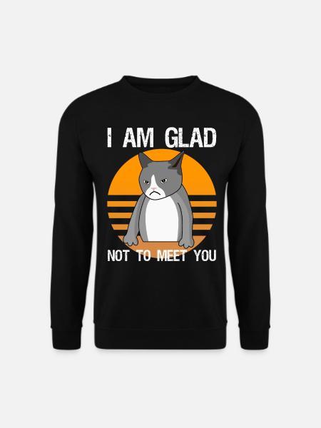 Sarkasmus gemeine Katze Spruch Ironie - Unisex Pullover - Schwarz