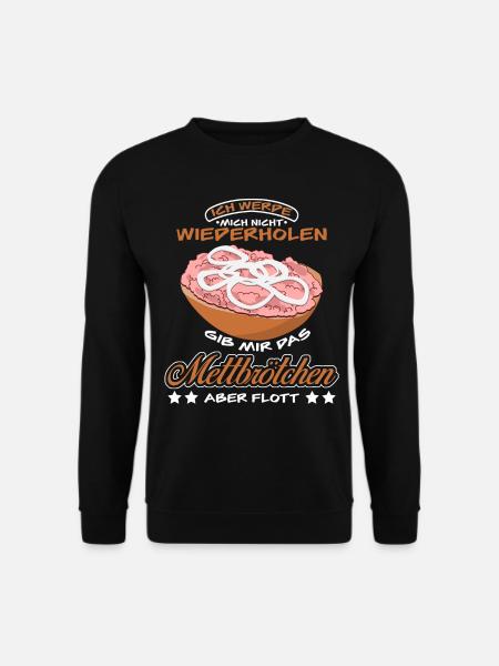 Mettbrötchen Mettigel Mett - Unisex Pullover - Schwarz
