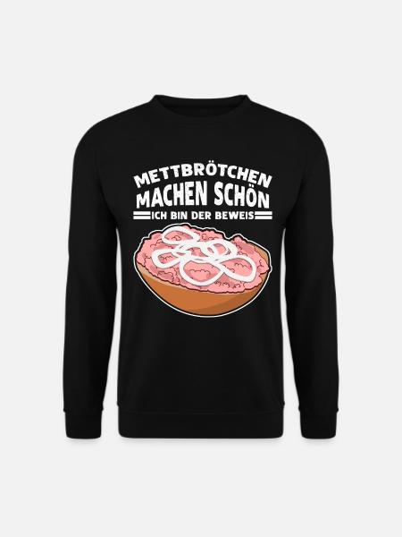 Mettigel Hackfleisch Mett Mettbrötchen - Unisex Pullover - Schwarz