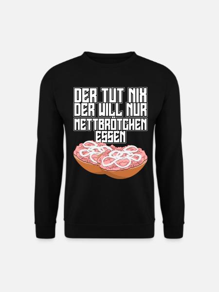 Hackfleisch Mettbrötchen - Unisex Pullover - Schwarz