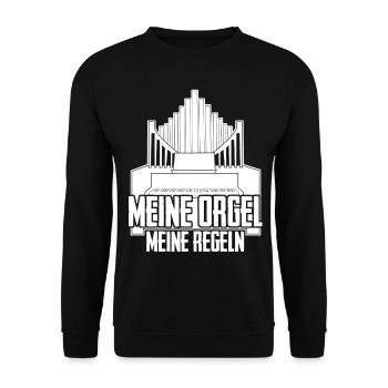 Meine Orgel meine Regeln Orgelspieler - Unisex Pullover - Schwarz - Vorne - Alina (178cm) & Michal (187cm)