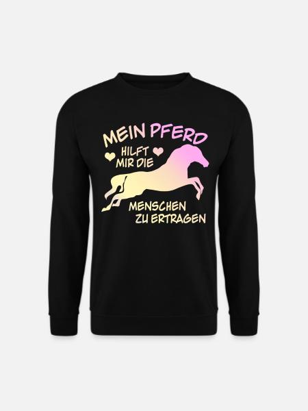 Reiten Pferde Spruch Pferd Reiter - Unisex Pullover - Schwarz