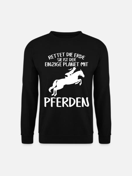 Reiten Reiter Pferde Spruch Pferd - Unisex Pullover - Schwarz