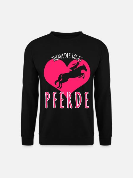 Reiten Pferde Pferd Reiterin Reiter - Unisex Pullover - Schwarz