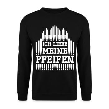 Orgel Orgelspieler Organist Orgelbauer - Unisex Pullover - Schwarz - Vorne - Alina (178cm) & Michal (187cm)