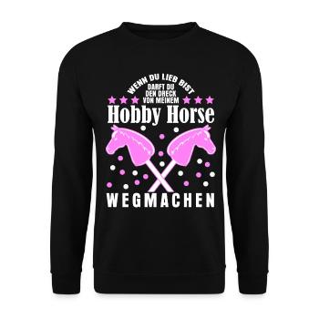 Hobby Horse Hobbyhorse - Unisex Pullover - Schwarz - Vorne - Alina (178cm) & Michal (187cm)