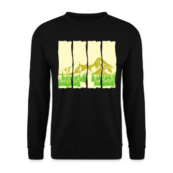 Watzmann Mountaineering Watzmann Massif - Unisex Sweatshirt - black - Front - Alina (178cm) & Michal (187cm)