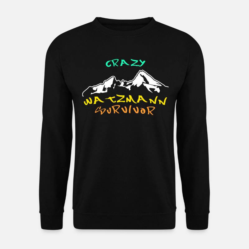 Watzmann Spruch Watzmannmassiv - Unisex Pullover - Schwarz