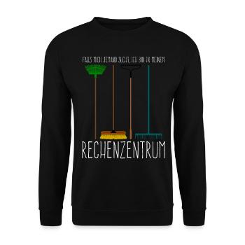 Galabauer Rechenzentrum Gärtner Galabau - Unisex Pullover - Schwarz - Vorne - Alina (178cm) & Michal (187cm)
