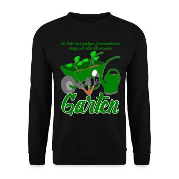 Galabauer Garten Gärtner Galabau - Unisex Pullover - Schwarz - Vorne - Alina (178cm) & Michal (187cm)