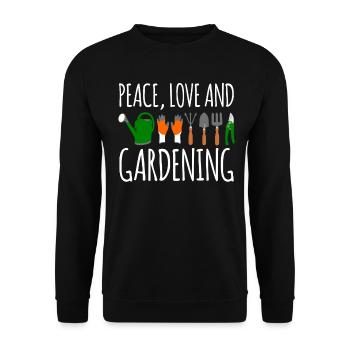 Garden Hobby Gardener Gardener Gala Builder - Unisex Sweatshirt - black - Front - Alina (178cm) & Michal (187cm)