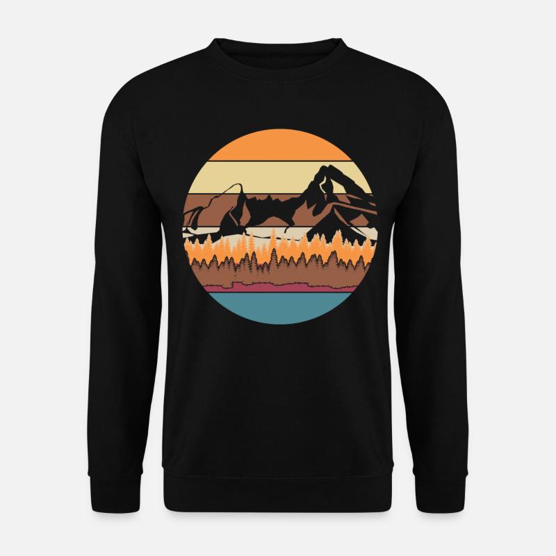 Watzmann Wandern Retro Watzmannmassiv - Unisex Pullover - Schwarz