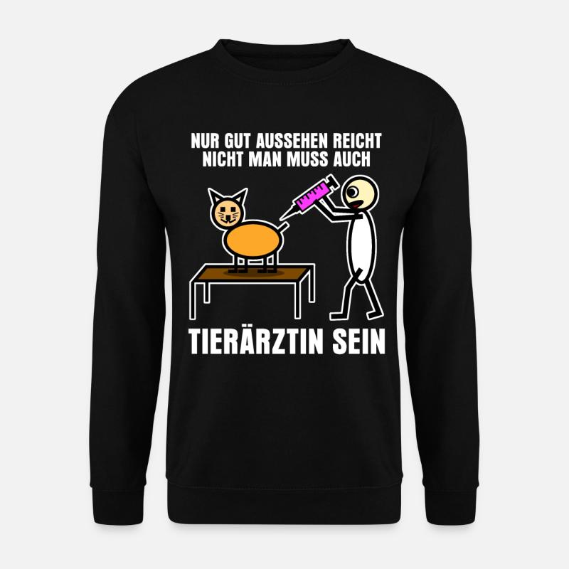 Tierärztin Tierarztpraxis Tiermedizin - Unisex Pullover - Schwarz