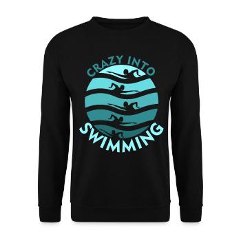 Nageurs Entraîneur de natation Natation - Sweat-shirt Unisexe - noir - Devant - Alina (178cm) & Michal (187cm)
