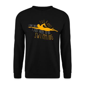 Nageurs Triathlon Nageurs - Sweat-shirt Unisexe - noir - Devant - Alina (178cm) & Michal (187cm)