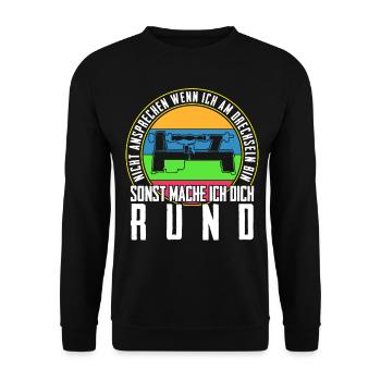 Drechsler Drechselbank Drechseln - Unisex Pullover - Schwarz - Vorne - Alina (178cm) & Michal (187cm)