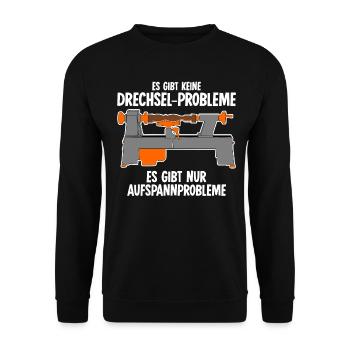 Drechsler Drechseln Drechselbank - Unisex Pullover - Schwarz - Vorne - Alina (178cm) & Michal (187cm)