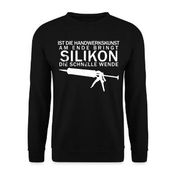 Handwerker Silikon Handwerk - Unisex Pullover - Schwarz - Vorne - Alina (178cm) & Michal (187cm)