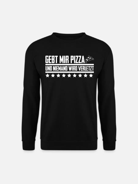 Pizza Pizzaria Pizzarezept Pizzabäcker - Unisex Pullover - Schwarz