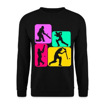 Cricket Cricketball Cricketers - Sweat-shirt Unisexe - noir - Devant - Alina (178cm) & Michal (187cm)