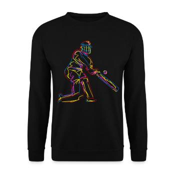 Cricket Sport Cricketers Cricket Ball - Sweat-shirt Unisexe - noir - Devant - Alina (178cm) & Michal (187cm)