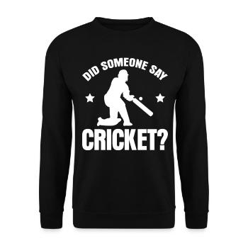 Équipe de cricket de cricket Joueurs de cricket - Sweat-shirt Unisexe - noir - Devant - Alina (178cm) & Michal (187cm)