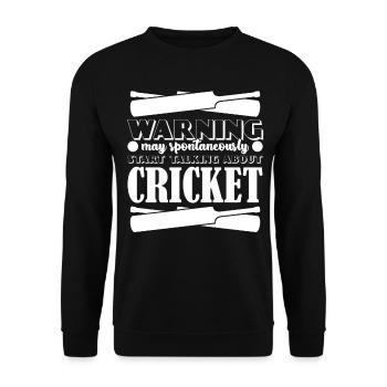 Blague de cricket Batte de cricket - Sweat-shirt Unisexe - noir - Devant - Alina (178cm) & Michal (187cm)