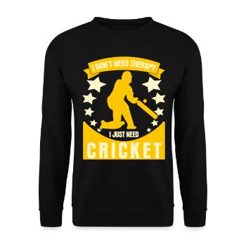 Thérapie de cricket Battes de cricket - Sweat-shirt Unisexe - noir - Devant - Alina (178cm) & Michal (187cm)