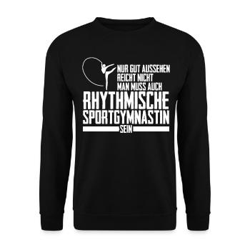 Rhythmische Sportgymnastik RSG Turnen - Unisex Pullover - Schwarz - Vorne - Alina (178cm) & Michal (187cm)